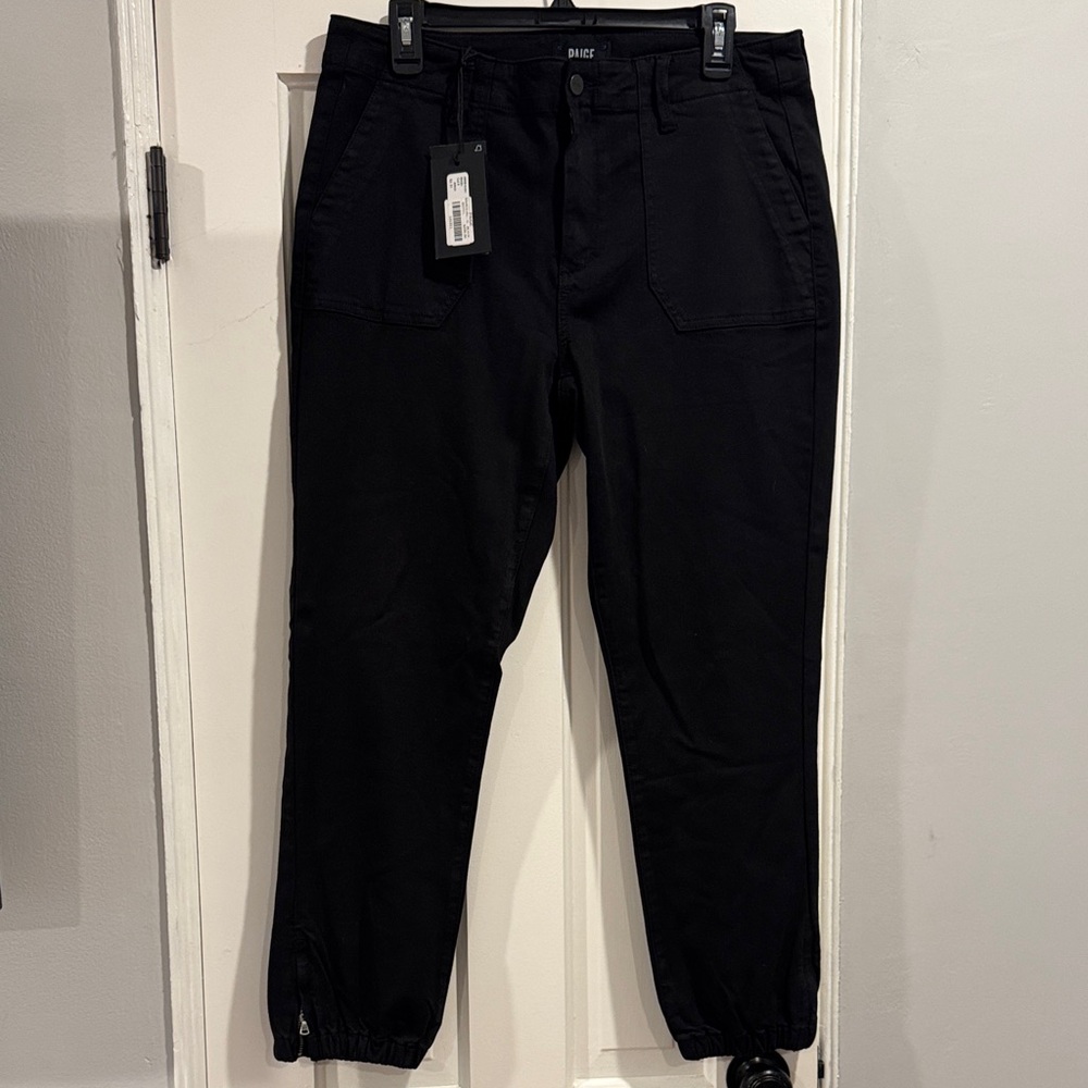 PAIGE black denim joggers